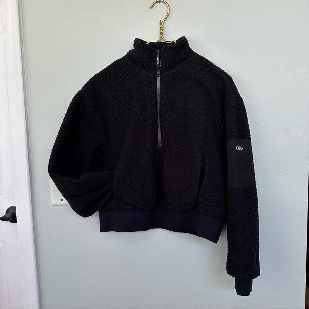 ALO Yoga Black Fleece Jacket